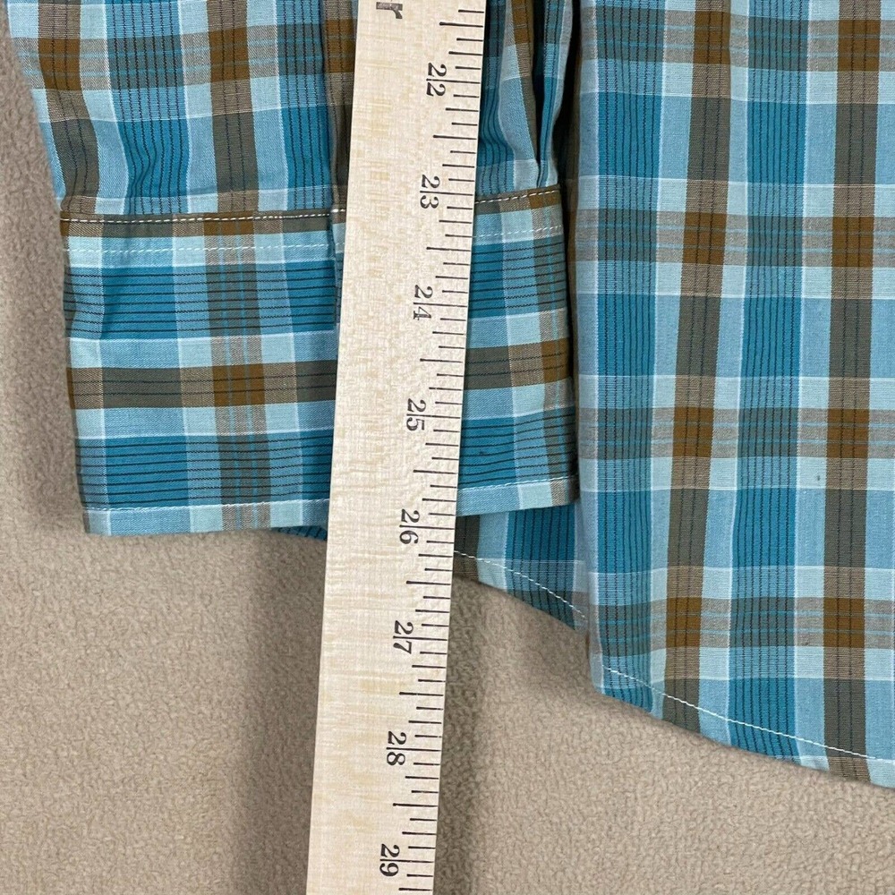 Pendleton Shirt Adult Extra Large Blue/Brown Plaid Long Sleeve Chest Pocket Mens - Picture 6 of 10